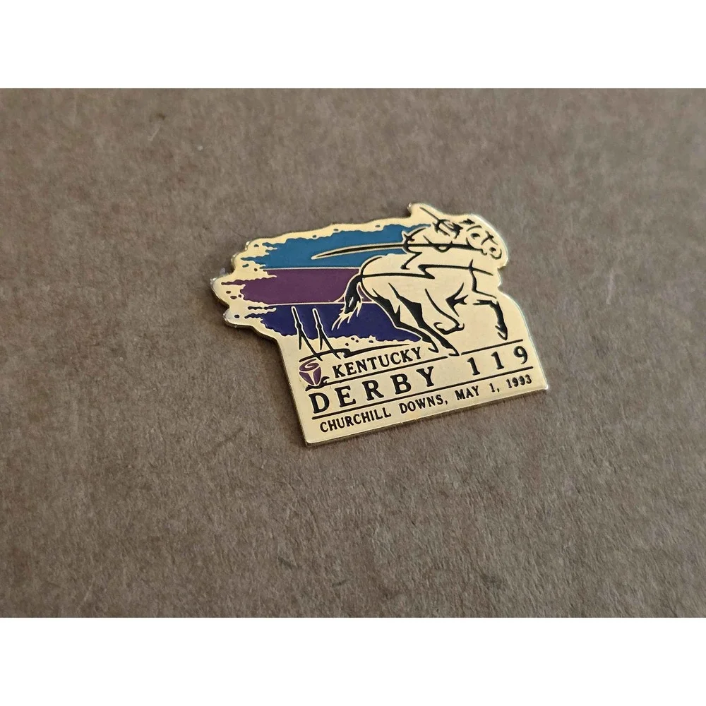 119th Kentucky Derby 1993 Churchill Downs Equestrian Lapel Vest Hat Pin G18